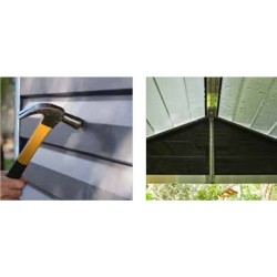 Abri de jardin Skylight 1.8x3m KosyGarden polycarbonate Ambre brun