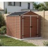 Abri de jardin Skylight 1.8x3m KosyGarden polycarbonate Ambre brun