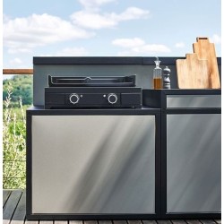 Plancha Gaz Forge Adour Modern 60 Acier Noir