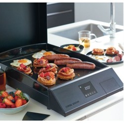 Negro de acero y tapa de plancha eléctrica Forge Adour de cocina