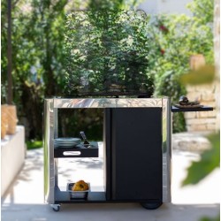 Eno Chariot Achille Inox avec porte noire