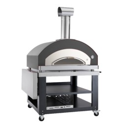 Oveneat Four pizza bois LUX 5 avec Chariot gris