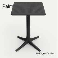 Table Bistro Carré 60 Palm Noir Vondom