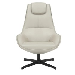Fauteuil Pivotant Aric en PU gris VeryForma