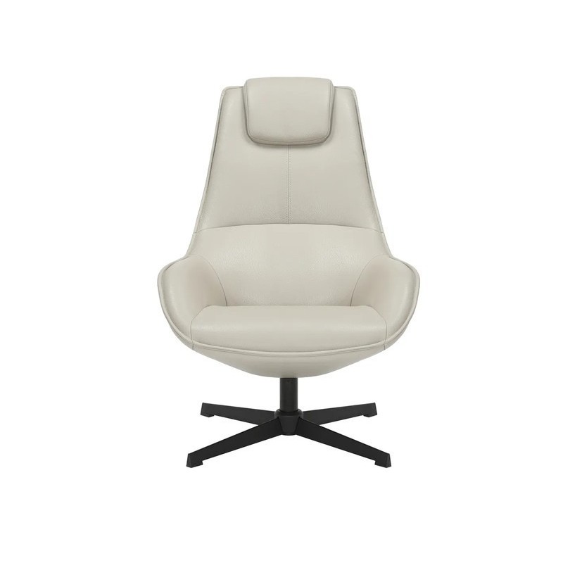 Fauteuil Pivotant Aric en PU gris VeryForma
