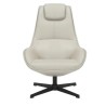 Fauteuil Pivotant Aric en PU gris VeryForma