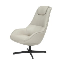 Fauteuil Pivotant Aric en PU gris VeryForma