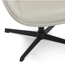 Fauteuil Pivotant Aric en PU gris VeryForma