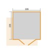 Abri de jardin en bois Amberley 1 L.289xH.234xP.289cm Naturel Weka