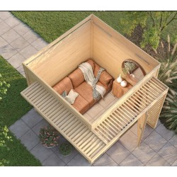 Abri de jardin en bois Amberley 1 L.289xH.234xP.289cm Naturel Weka