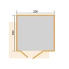 Abri de jardin en bois Amberley 2 L.250xH.233xP.250cm Naturel Weka