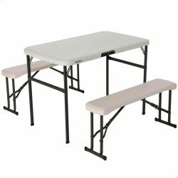 Conjunto de mesa com cadeiras Lifetime Creme 106 x 61 x 74 cm