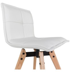 Lot de 2 Chaises Similicuir Blanc KosyForm