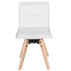 Lot de 4 Chaises Similicuir Blanc KosyForm