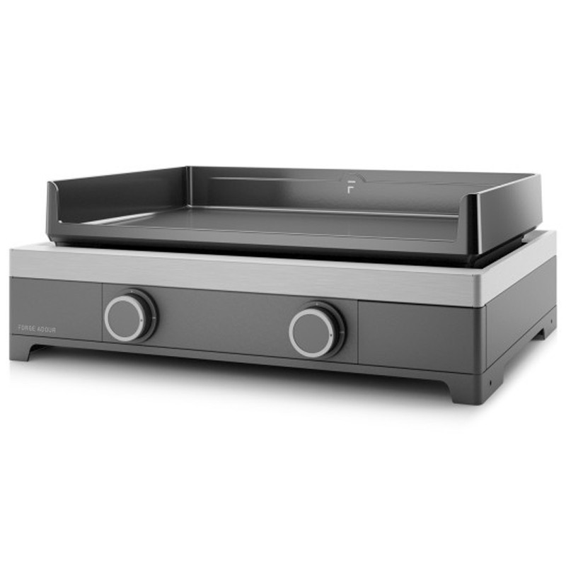 Plancha Gaz Forge Adour Modern G60 2 Bruleurs 7000 W Acier Plaque en Fonte Emaillée Plancha Gaz Forge Adour Modern G60 2 Bruleurs 7000 W Acier Plaque en Fonte Emaillée