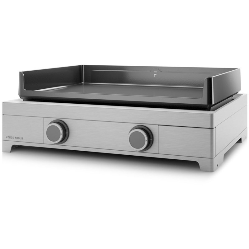 Plancha Gaz Forge Adour Modern 60 Inox 2 Bruleurs 7000 W Plaque en Fonte Emaillée Plancha Gaz Forge Adour Modern 60 Inox 2 Bruleurs 7000 W Plaque en Fonte Emaillée