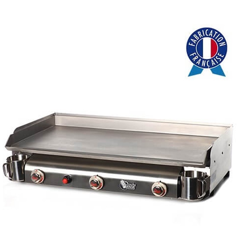 Plancha Gaz Tonio Trio 3 Feux Tout Inox Caisson et Plaque Inox Plancha Gaz Tonio Trio 3 Feux Tout Inox Caisson et Plaque Inox