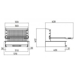 Barbecue au Charbon de Bois Encastrable Tout Inox avec Grille