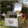 Chariot ANA  Inox avec 4 Roulettes et 2 Tablettes Rabattables 2 ou 3 Feux