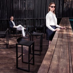 Lot de 2 Tabourets Hauts Wall Street Vondom Noir