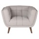 Fauteuil en Tissu Gris Clair Meryl KosyForm