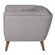 Fauteuil en Tissu Gris Intense Meryl KosyForm