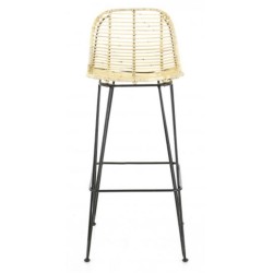 Lot de 2 Tabourets de Bar Natural Kubu Fil KosyForm