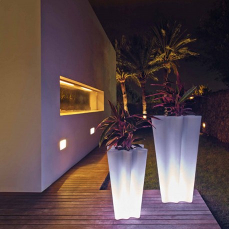 Vaso luminoso Bye Bye VONDOM LED altezza bianca 70