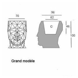 Pot Adan Vondom modelo médio Ecru