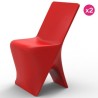 Juego de 2 sillas VONDOM diseño Sloo red