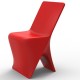 Lot de 2 Chaises Vondom Design Sloo Rouge