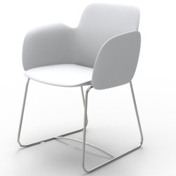 Set di 2 sedie VONDOM Pezzettina bianco opaco e metallo