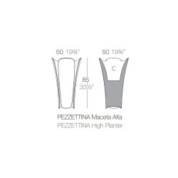 Pot Jardinière Design Pezzettina Vondom Blanc 50x50xH85