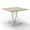 Table Faz Vondom Ecru Piètement Inox  80x80xH72