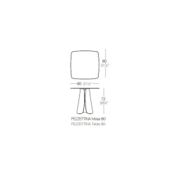 Table Design Pezzettina Vondom Blanc 80x80xH72
