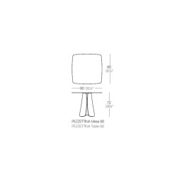 Table Design Pezzettina Vondom Blanc 70x70xH73