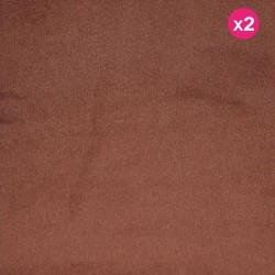 Lot of 2 Chairs Work Plan Velvet Brown and Metal Kari KosyForm