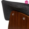 Lote de 2 sillas vintage en mio KosyForm tela gris