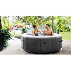 Spa Inflável Intex Baltik Bubbles Luxury Grey Cerusé 4 Lugares