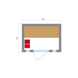 Zen Sauna a Vapore 3 Posti LED Pacchetto Completo 3.5kW France Sauna
