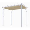 Pergola Aluminium Habrita Anthracite 12m2 avec toile d'ombrage 140gr