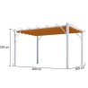 Pergola Aluminium Habrita Anthracite 12m2 com tela de sombra