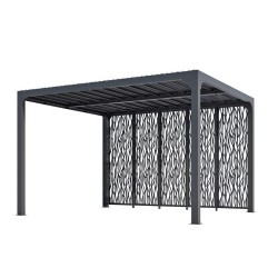 Lame orientabili bioclimatiche Pergola 11m2 e facciata Brise-Vue 3,6 m