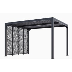 Lâminas orientais bioclimáticas pergola 11m2 e fachada brise-vue 3.6m