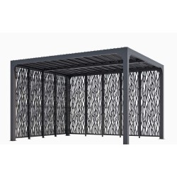 Lâminas orientais bioclimáticas pergola 11 m2 e Brise-Vue 2 Faces