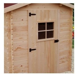 Refugio jardín madera maciza Habrita 3,08 metros cuadrados con suelo y 20 mm