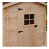 Refugio jardín madera maciza Habrita 3,08 metros cuadrados con suelo y 20 mm