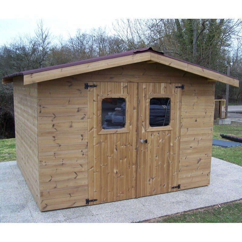 Therma Garden Shelter em Madeira Maciça de 10,33 m2 com Telhado Onduline Habrita Therma Garden Shelter em Madeira Maciça de 10,33 m2 com Telhado Onduline Habrita