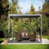 Lame orientabili bioclimatiche Pergola 11m2 e facciata Brise-Vue 3,6 m
