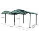 Carpot 1 car 3.05x4.85m aluminum and polycarbonate 6mm ANTI-UV Habrita